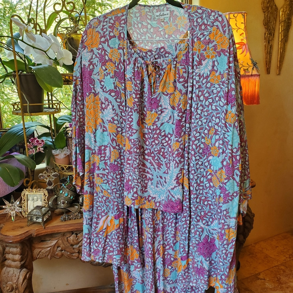 Arnhem Top, Pants, and Kimono Set *
